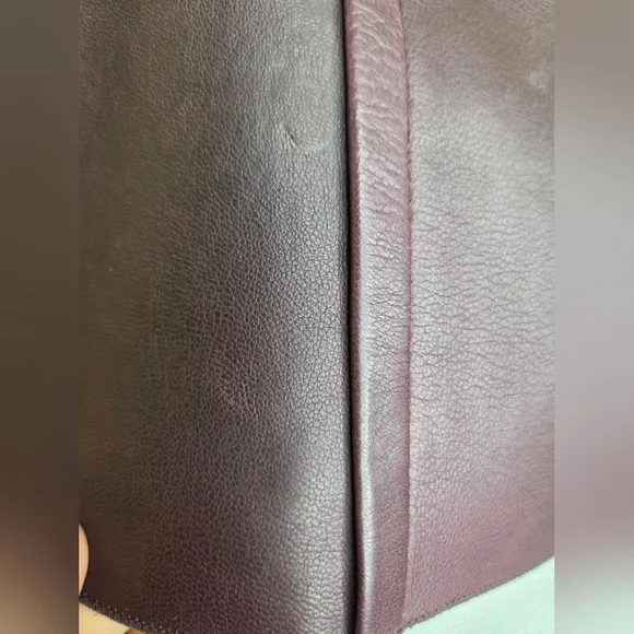 O'2nd Size 6 Rich Burgundy Sheep Skin Leather Mini Skirt - Picture 5 of 12